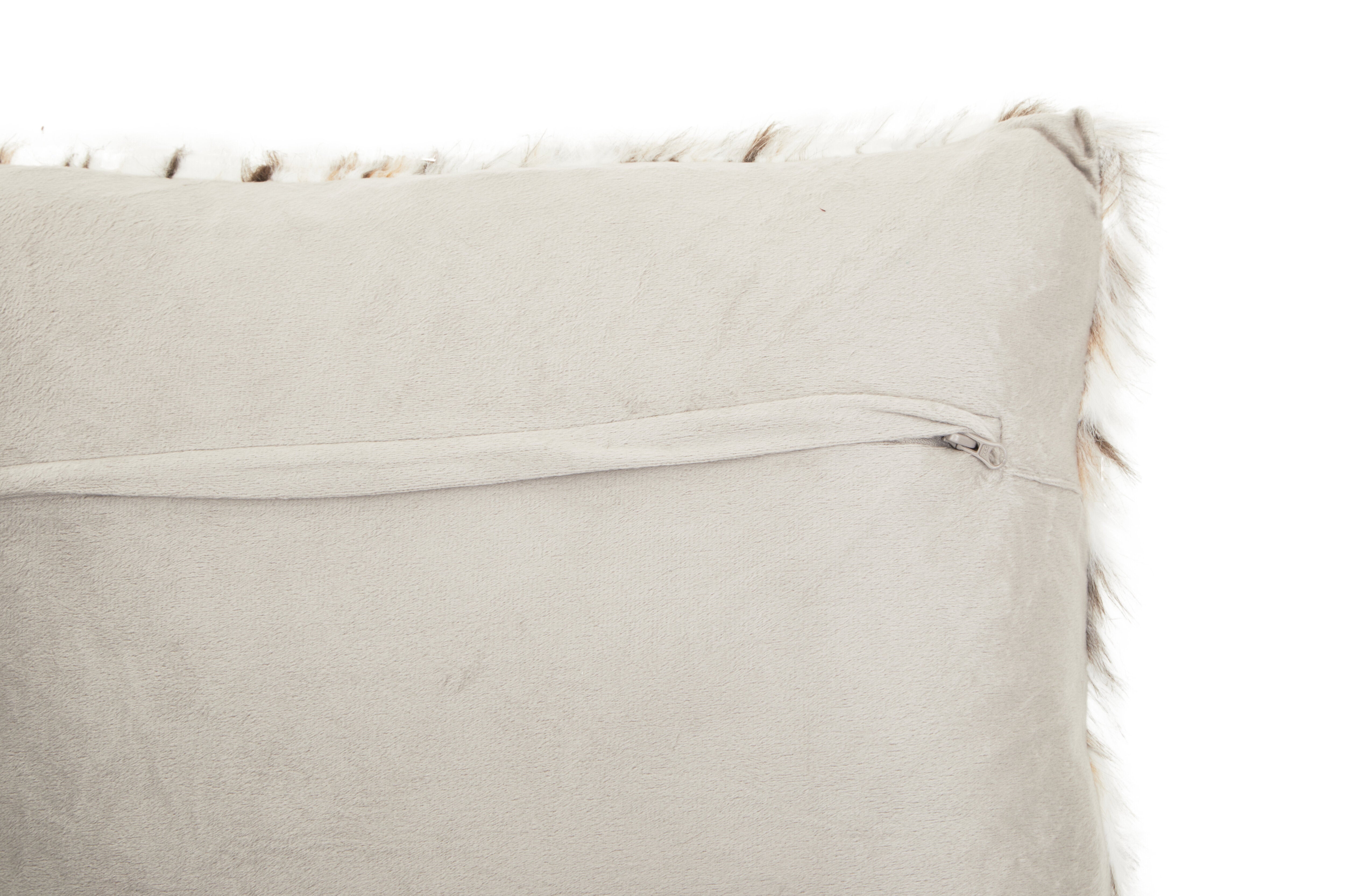 Mindy Lamina Animal Print Square Fur Cushion